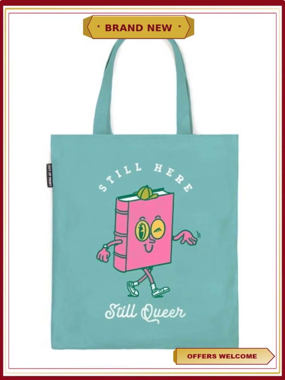 LGBTQ+ Pride Tote Bag Canvas Book Design Tote